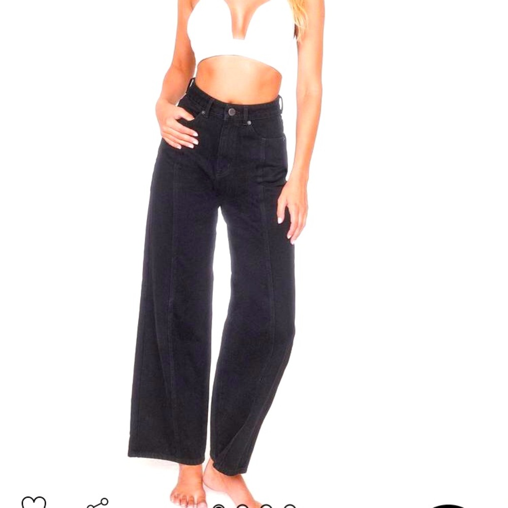 Nasty Gal Front Seam Wide Leg Jean